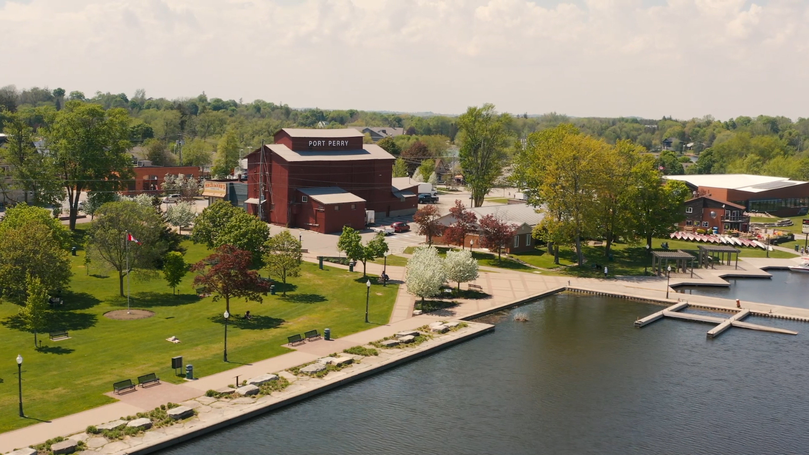 Port Perry Old Mill and waterfront