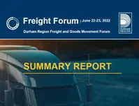 Cover Page of the Freight and Goods Movement Forum Summary Report