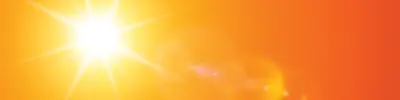 Bright sun in orange sky