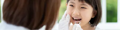 Child a having a dental screening