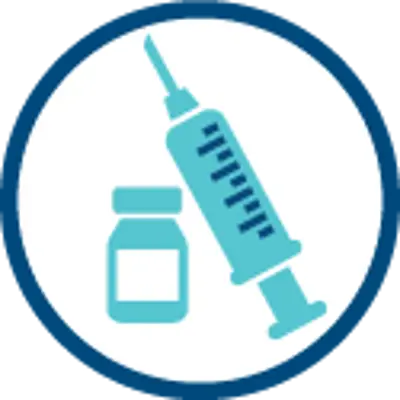 Needle and vial icon